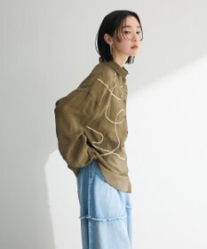 Green Parks ・ＥＬＥＮＣＡＲＥ　ＤＵＥ　テープ刺繍シアーシャツ