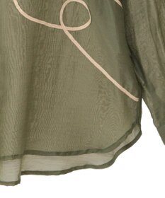 Green Parks ・ＥＬＥＮＣＡＲＥ　ＤＵＥ　テープ刺繍シアーシャツ