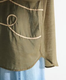 Green Parks ・ＥＬＥＮＣＡＲＥ　ＤＵＥ　テープ刺繍シアーシャツ