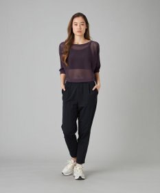 Chacott Chacott BALANCE【ノーソイングニット】７分袖メッシュニットＴシャツ