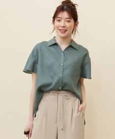 ANY SIS 【速乾・接触冷感】スムージーポリエステル シャツ ブラウス