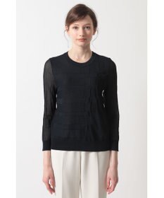 DAKS リンクス柄チェック クルーネックプルオーバー