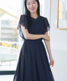 Tiaclasse L 【新色追加】フレアスリーブワンピース