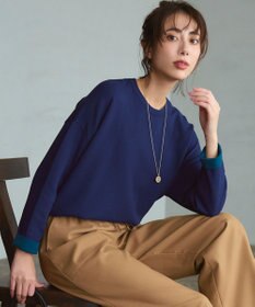 23区 L 【洗える】ダブルフェイス プルオーバー ニット