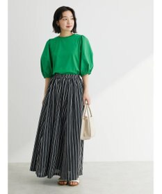 Green Parks 布帛ドッキングランタンスリーブカットプルオーバー