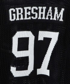 WEGO ロゴメッシュジャガードニット