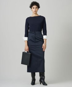 ICB L 【洗える】ウォームサテン カーゴスカート