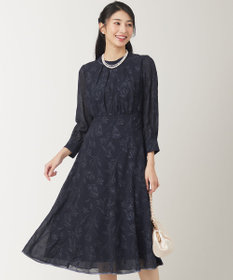 ANY SIS S 【洗える】ラインエンブロイダリー ドレス