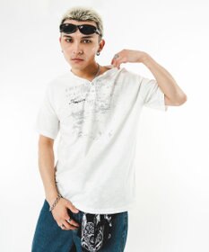 WEGO 【ユニセックス着用ITEM】アイレットスラブヘンリーネックT（SS）