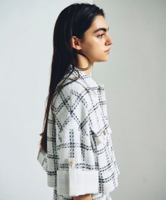 GRACE CONTINENTAL チェックツイードショートジャケット