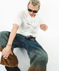 WEGO 【ユニセックス着用ITEM】アイレットスラブヘンリーネックT（SS）