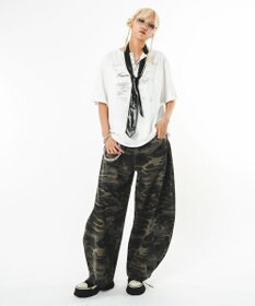 WEGO 【ユニセックス着用ITEM】アイレットスラブヘンリーネックT（SS）