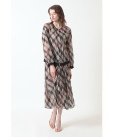 DAKS ハウスチェックシアー リップルブルゾン