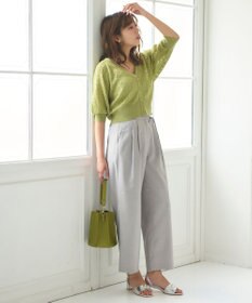 Feroux 【洗える】セミワイド パンツ