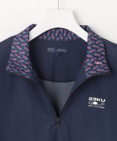 23区GOLF 【MEN】【接触冷感・UVケア・吸水速乾】ハーフジップ 無地ポロシャツ