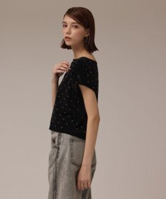 GRACE CONTINENTAL ベロアルーズカットトップ