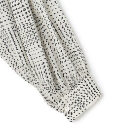 23区 L 【洗える】モノクロトーンプリント ブラウス