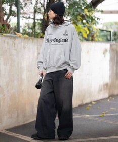 WEGO 【ユニセックス着用ITEM】グラフィックバルーンクロップドプルパーカー