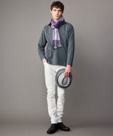 JOSEPH ABBOUD 【イタリア製・カシミヤ混】トーンオントーンチェック ストール