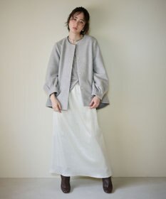 #Newans 【洗濯機可能】バックフレアショートコート