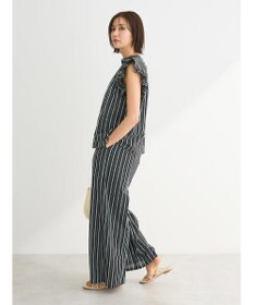 Green Parks ・ＥＬＥＮＣＡＲＥ　ＤＵＥ　ストライプフリルブラウス