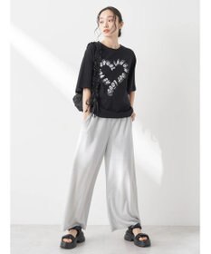 earth music&ecology ラメ刺繍ハートロゴＴ