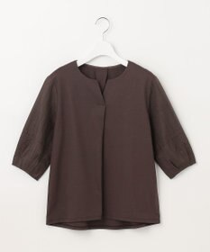 J.PRESS LADIES 【WEB限定カラーあり・接触冷感・UVケア】 スムースジャージー キーネック カットソー