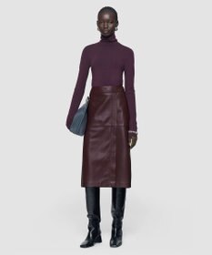 JOSEPH ナッパレザーセーヴル　スカート　