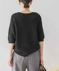 AMERICAN HOLIC 透かし編み半袖ニットプルオーバー