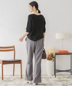 AMERICAN HOLIC 透かし編み半袖ニットプルオーバー