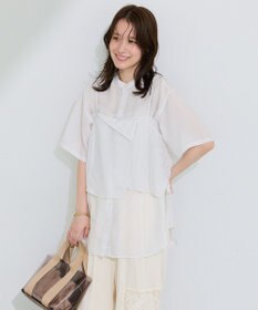Green Parks ＳＥＴ２点シアーストライプシャツ＋ビスチェ