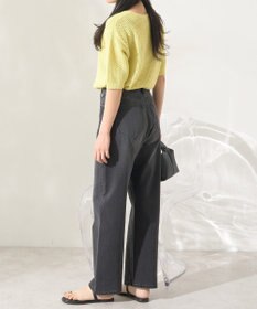 AMERICAN HOLIC 透かし編み半袖ニットプルオーバー