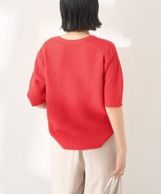 AMERICAN HOLIC 透かし編み半袖ニットプルオーバー