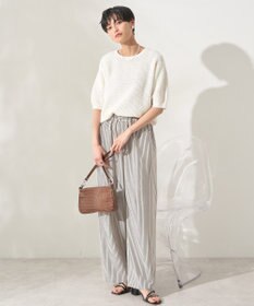 AMERICAN HOLIC 透かし編み半袖ニットプルオーバー