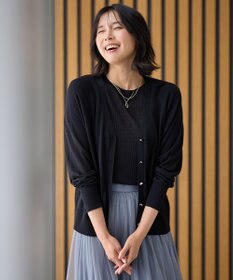 ANY 【2SET】ニットツインセット（半袖ニット＋Vネックカーデ）