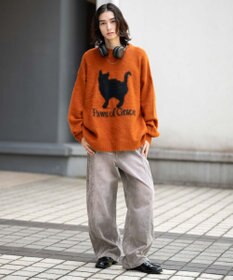 WEGO イージー3Dバレルレッグコーデュロイパンツ