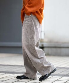 WEGO イージー3Dバレルレッグコーデュロイパンツ