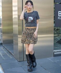 WEGO ヴィンテージウォッシュグラフィックリブT