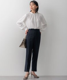 23区 【洗える】ウールライクカルゼ テーパードパンツ