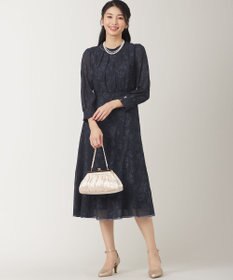 ANY SIS S 【洗える】ラインエンブロイダリー ドレス