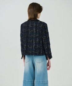 GRACE CONTINENTAL ビジューラインツイードジャケット