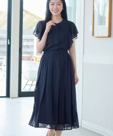 Tiaclasse L 【新色追加】フレアスリーブワンピース