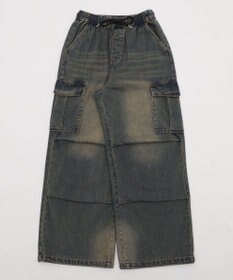 WEGO 【XS～Mサイズ展開/ウエストゴム 】デニムイージーパラシュートカーゴパンツ