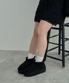 WEGO 【暖かい】厚底ショートFムートンブーツ