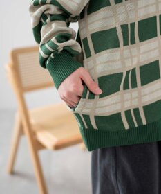 WEGO 【ユニセックス着用ITEM】オーバーフィットドライタッチパターンカーディガン