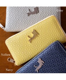 tsumori chisato CARRY キラネコフラワー ラウンドファスナー長財布