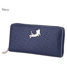 tsumori chisato CARRY キラネコフラワー ラウンドファスナー長財布