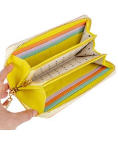 tsumori chisato CARRY キラネコフラワー ラウンドファスナー長財布