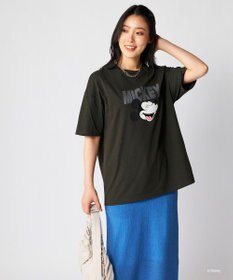 OP／FILA 【Ocean Pacific】ミッキー/水陸両用オーバーサイズTシャツ/レディース