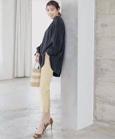 Tiaclasse L 【洗える】とろみシャツチュニック